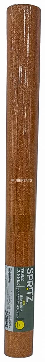 Spritz Table Runner, 18 In X 96 In, Rose Gold