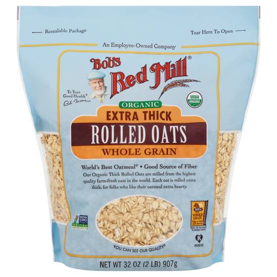Bob's Red Mill Whole Grain Organic Extra Thick Rolled Oats