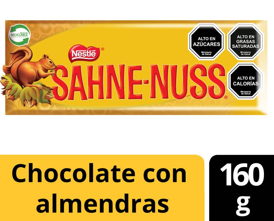 Sahne Nuss · Chocolate con almendras (160 g)