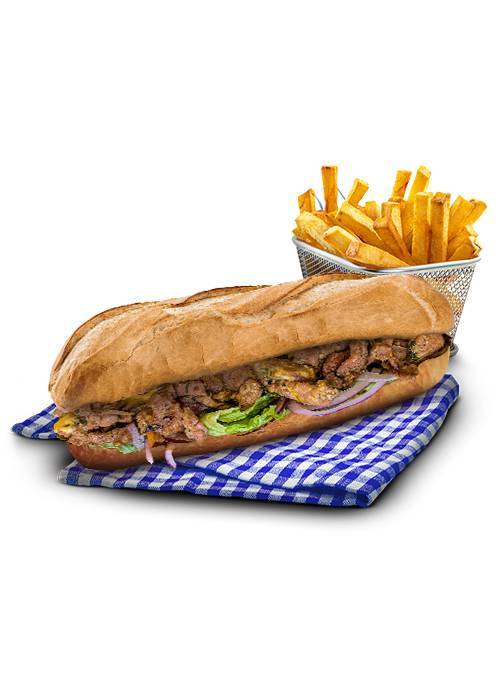 Sandwich baguette bavette