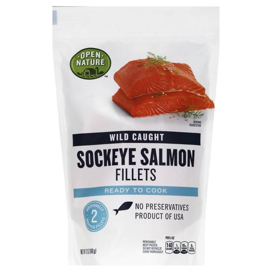 Open Nature Wild Caught Sockeye Salmon Fillets (12 oz)