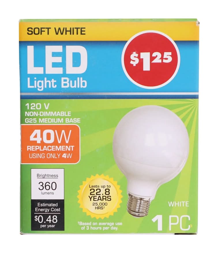 40W LED Soft White Bulb, 1 ct.