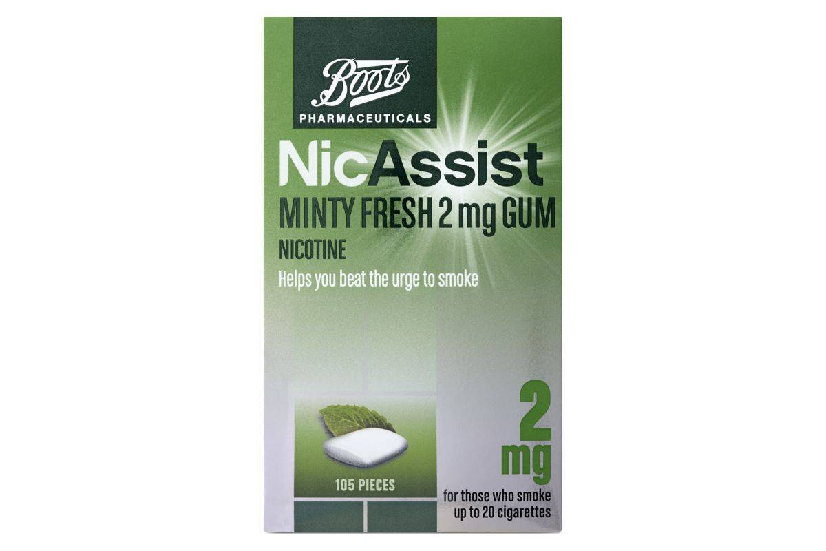 Boots NicAssist Minty Fresh 2 mg Gum - 105 Pieces