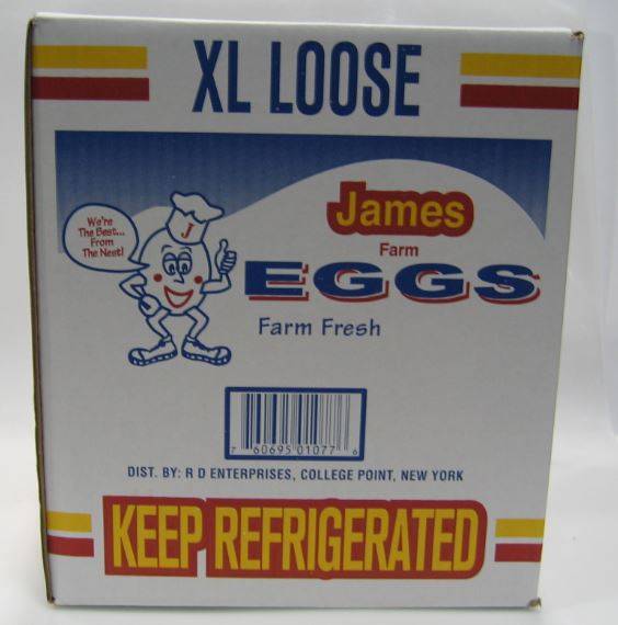 James Farm - Grade A Extra Large Loose Eggs - 15 Dozen (1X15|1 Unit per Case)