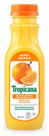 Tropicana No Pulp Orange Juice (355 ml)
