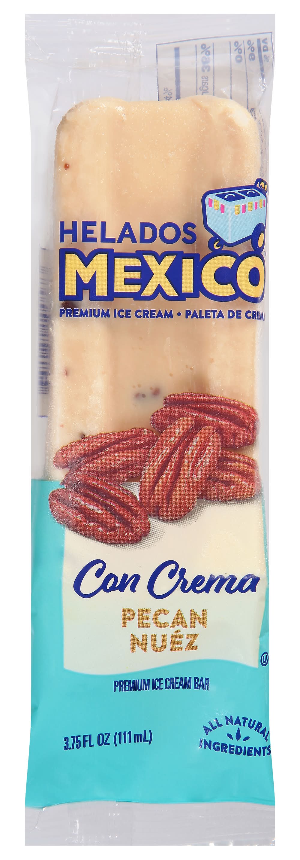 Helados Mexico Pecan Premium Ice Cream Bar (4 fl oz)