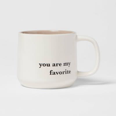 Threshold Stoneware You Are My Favorite Mug, Cream