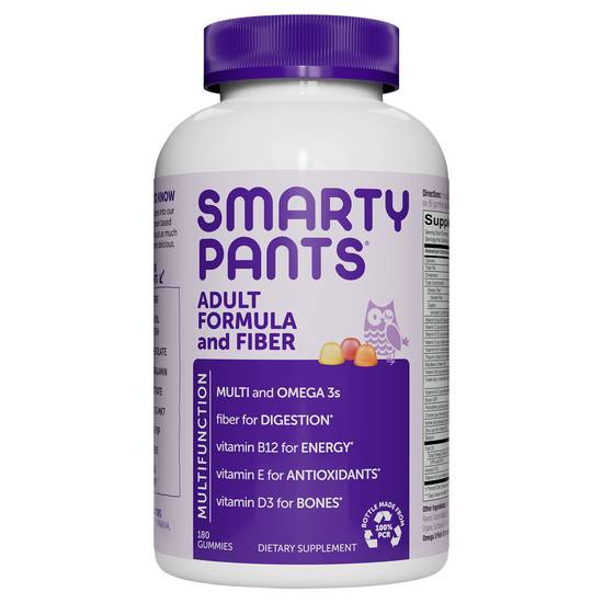 Smartypants Adult Formula & Fiber Multifunction Supplement Gummies (180 ...