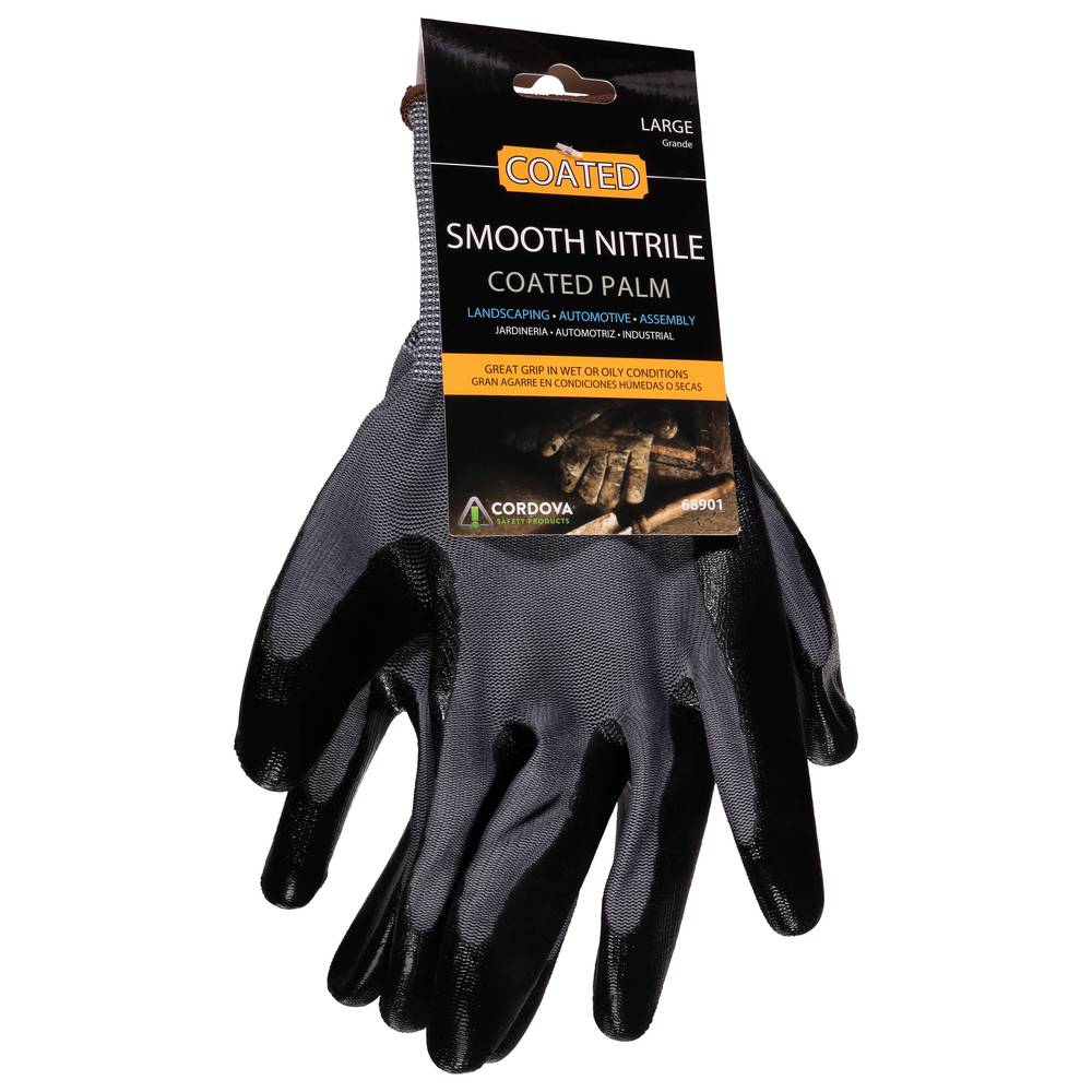 Cordova Large Smooth Nitrile Coated Palm Gloves (3.2 oz)