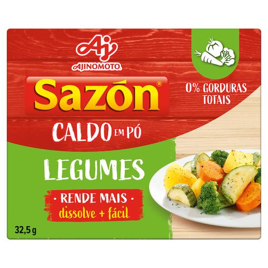 Ajinomoto caldo em pó sazón sabor legumes (32,5 g)