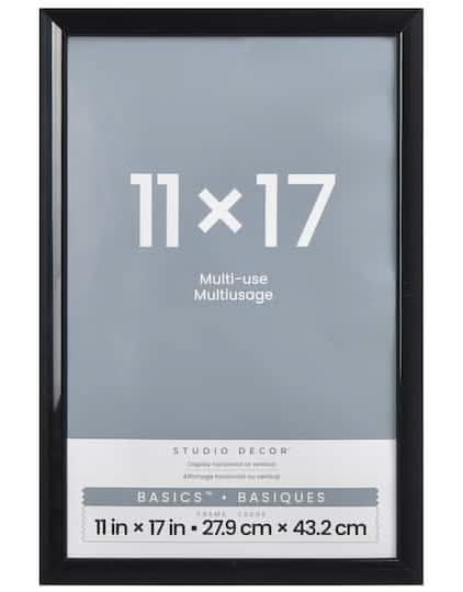 Studio Decor Multi-Use Frame, 11x17 in, Black