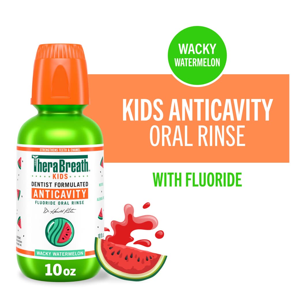 TheraBreath Kids Anticavity Oral Rinse, Wacky Watermelon (10 fl oz)