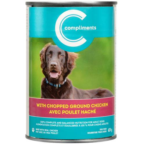 Compliments Wet Dog Food Chopped Chicken 624 g