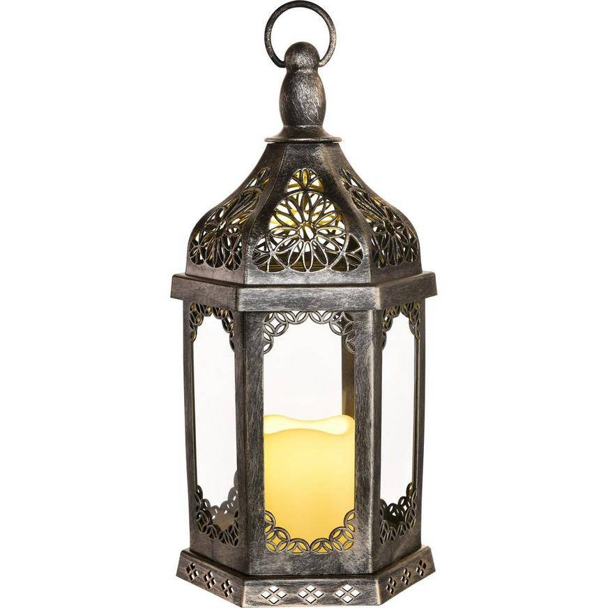 Latika LED Candle Lantern, 7.4in x 15.1in