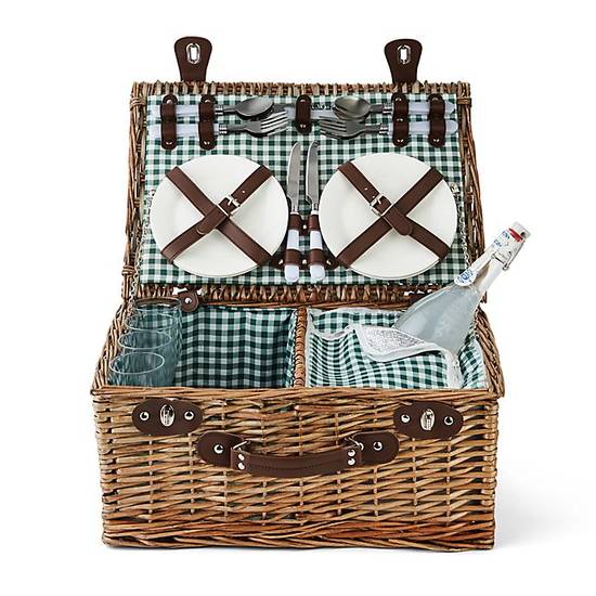 Bee & Willow™ Picnic Basket with Service for 4 in Grey