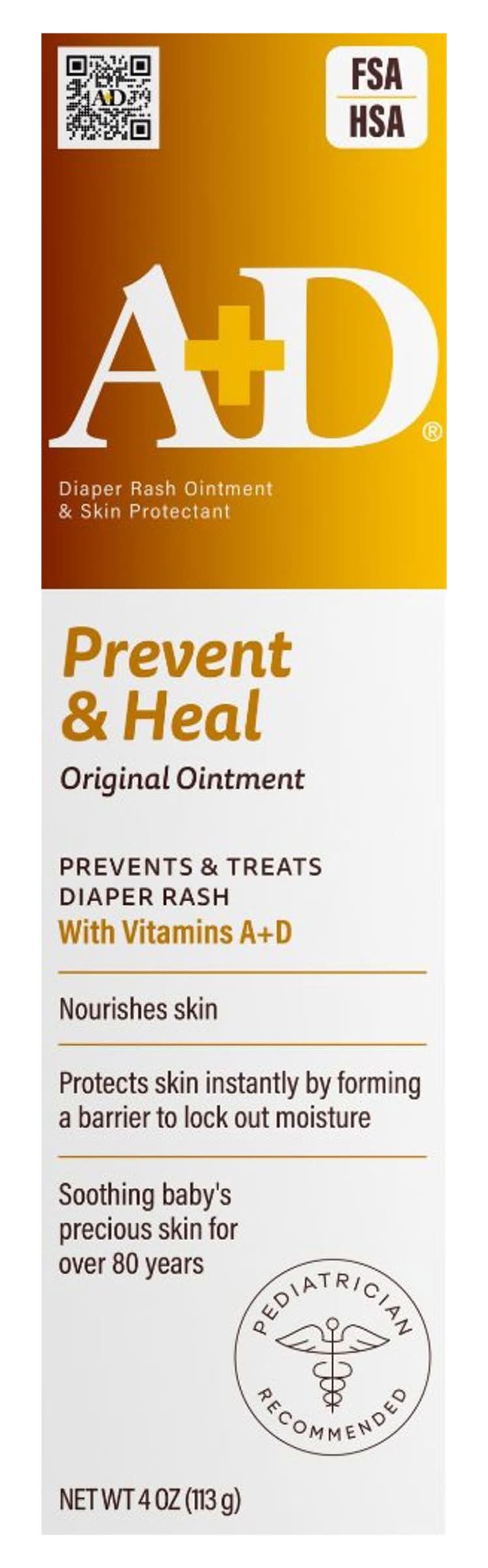 A+D Prevent & Heal Original Skin Protectant Ointment (4 oz)