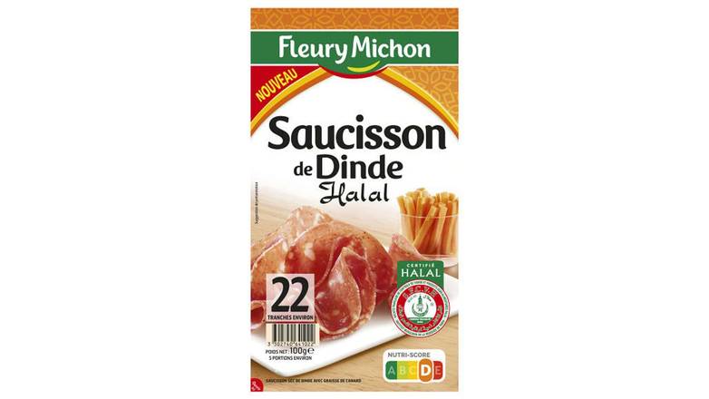 Fleury Michon Saucisson de dinde halal La barquette de 100g