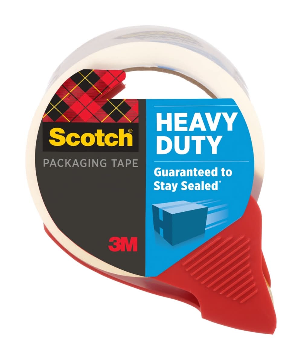 Scotch Heavy Duty Shipping & Packaging Tape With Dispenser, 1.88in x 38.2yd, Clear