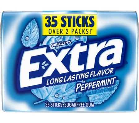 Extra® Peppermint Sugarfree Gum - 35 Sticks
