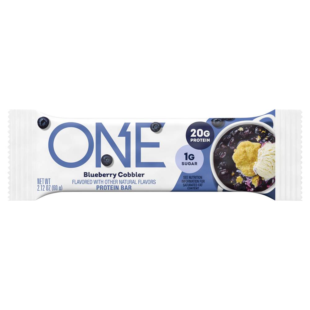 One Blueberry Cobbler Flavored Protein Bar (2.12 oz)