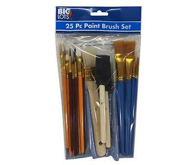 Big Lots Paint Brush Set, Assorted (25 ct)