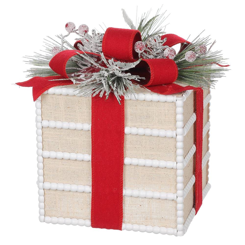 Holiday Living 10.5-in Gift Box Christmas Decor | LW113-OXJE032BN