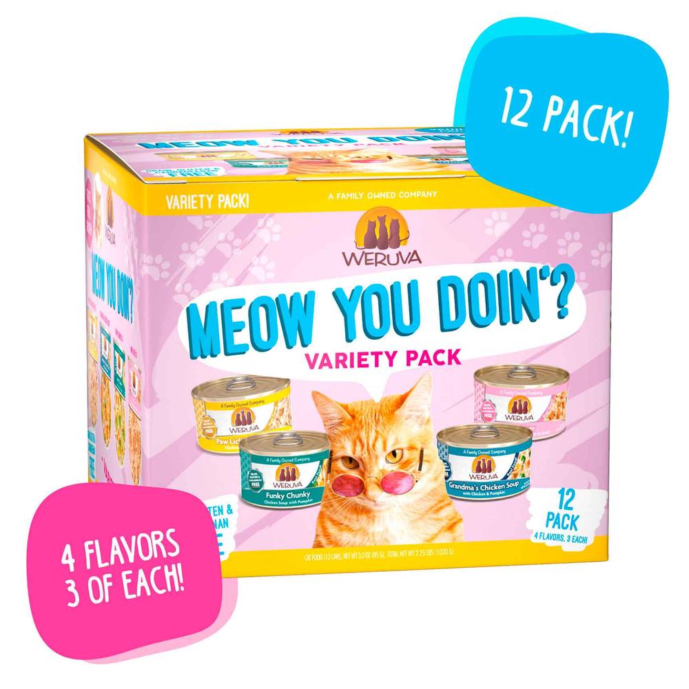 Weruva Classics Meow You Doin Wet Cat Food (12 ct) (assorterd)