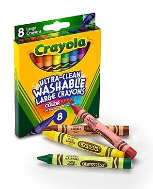 Crayola® Specialty Crayons, Large Size, Washable, 8/Box