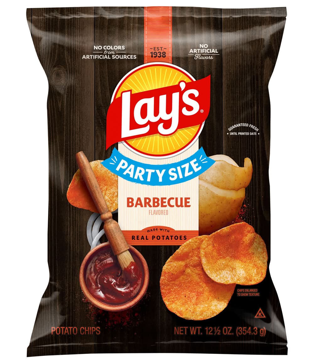 Lay's Potato Chips Party Size, Barbecue (12.5 oz)