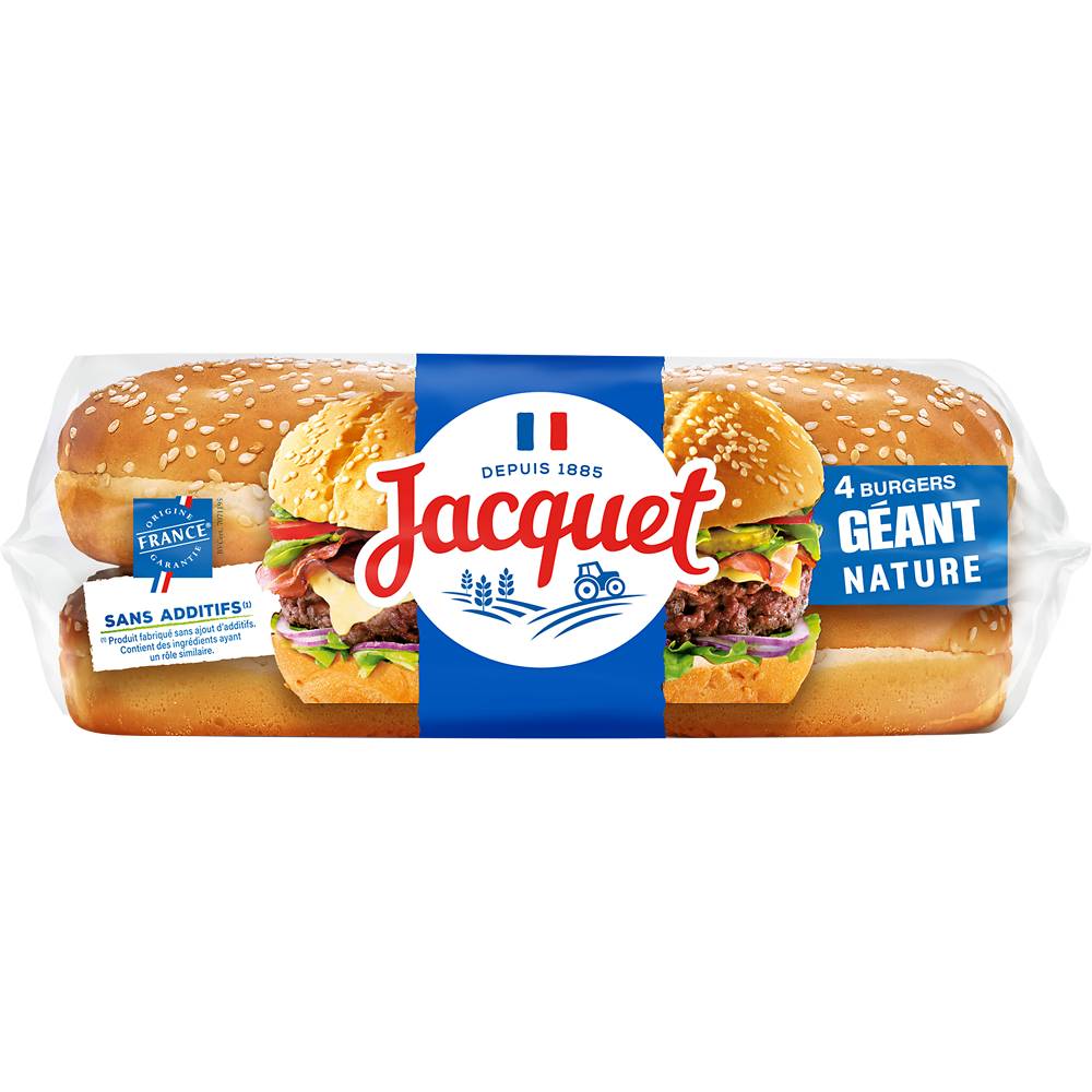 Jacquet - Pain spécial pour hamburger (4 pièces)