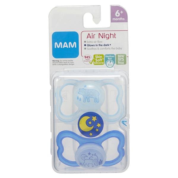 MAM Air Night Pacifier (2 ct) (6m/blue)