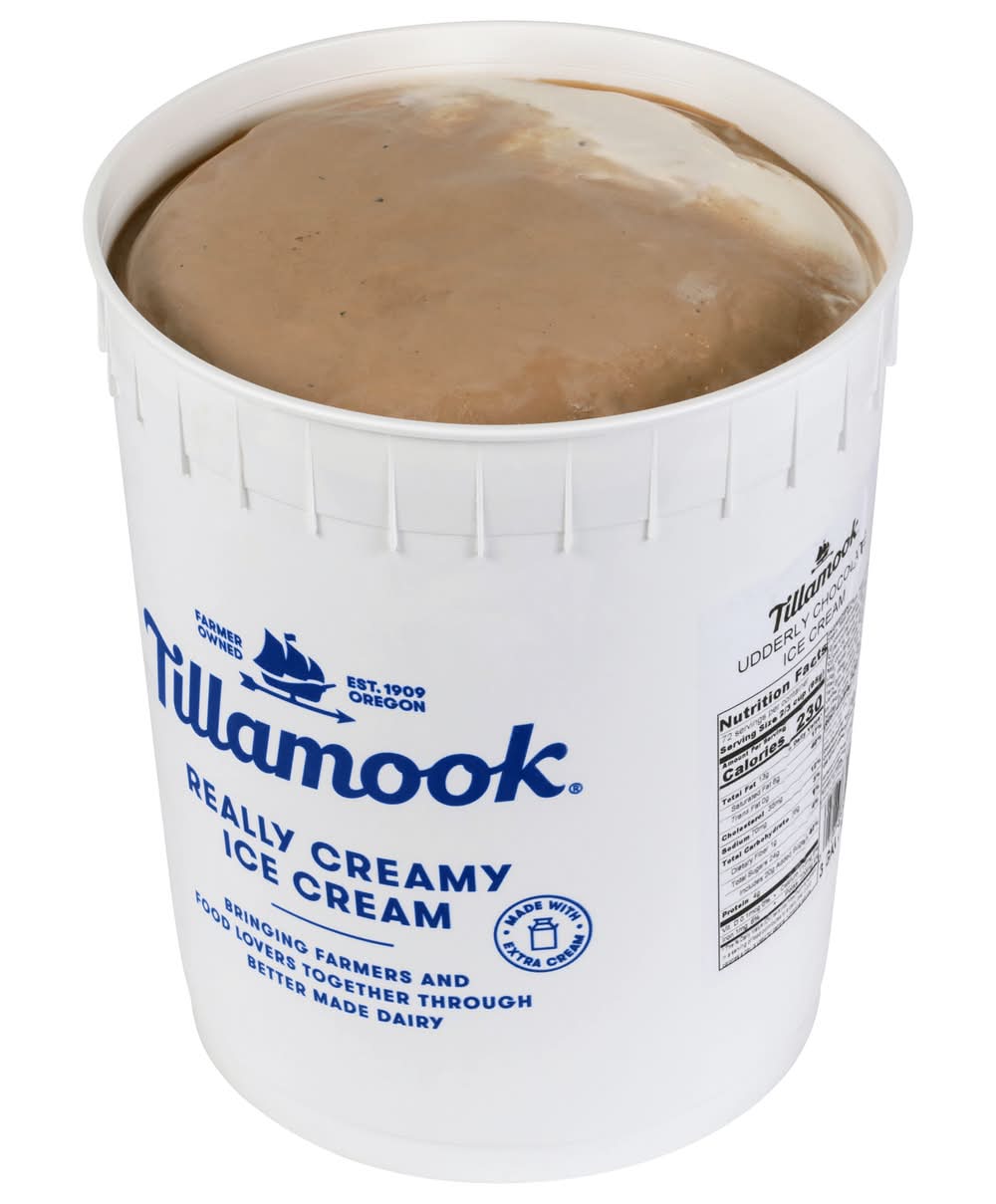 Tillamook Ice Cream, Udderly Chocolate (384 fl oz)