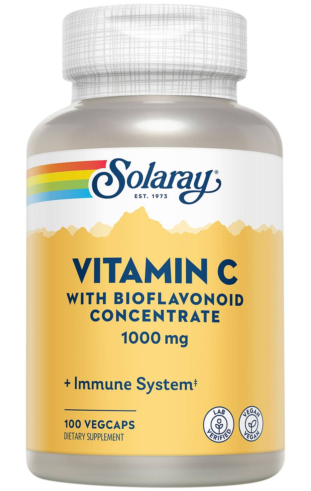 Vitamin C With Bioflavonoid Concentrate + Rose Hips & Acerola - 1,000 Mg (100 Vegetarian Capsules)