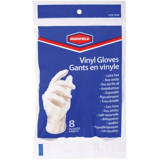 Mansfield Vinyl Gloves (8 units)