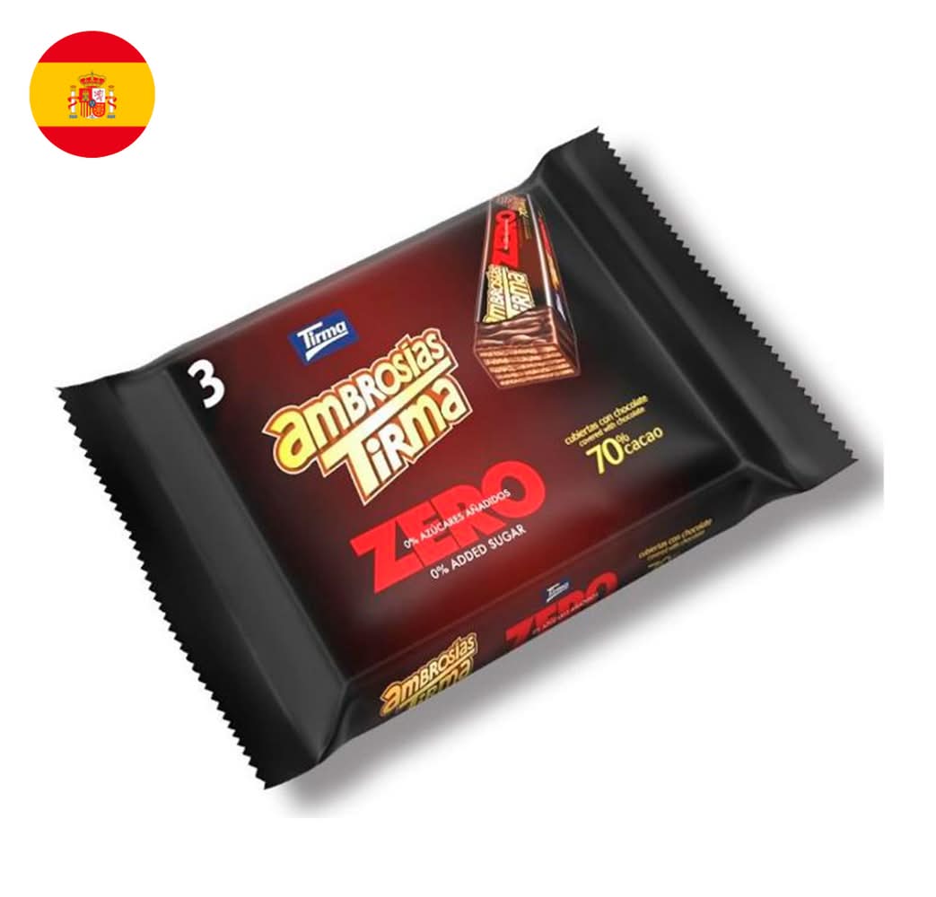Tirma · Ambrosías zero de chocolate con 70% cacao sin azúcar (3 un)