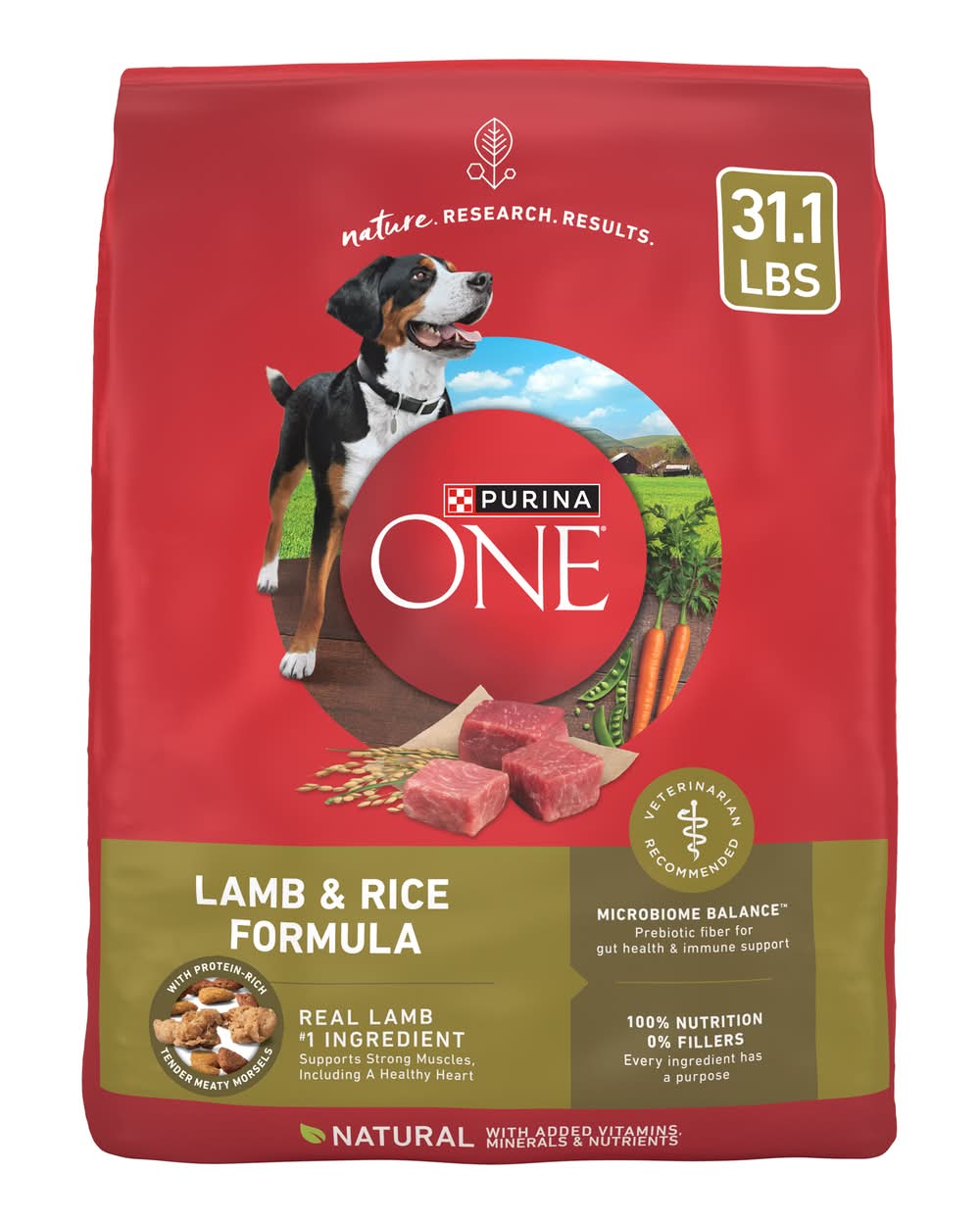 Purina One Smart Blend Lamb & Rice Formula Premium Adult Dog Food (31 lbs)