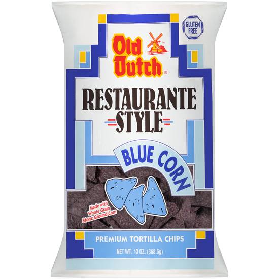 Old Dutch Restaurante Style Blue Corn Premium Tortilla Chips