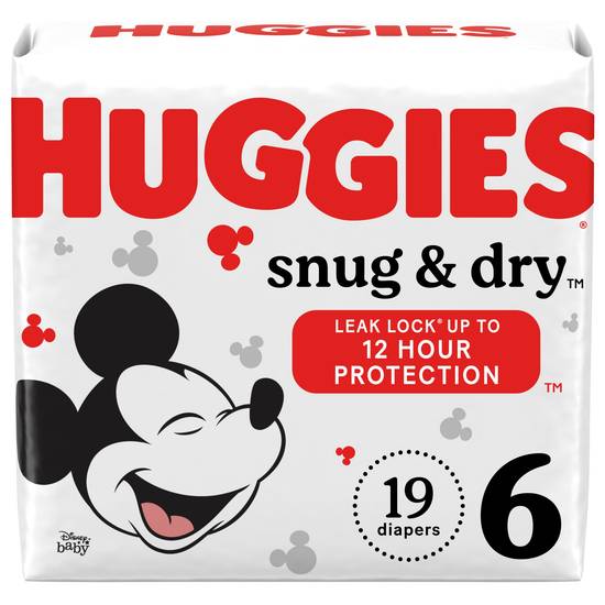 Huggies Snug & Dry Diapers, Size 6, 19 CT