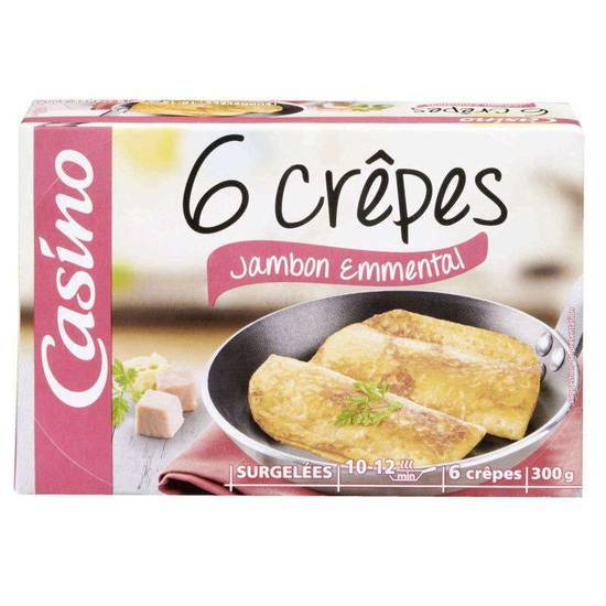 Casino 6 crêpes jambon-fromage 300g