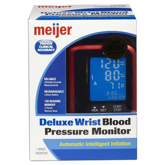 Meijer Auto Arm Blood Pressure Monitor, 1 ct