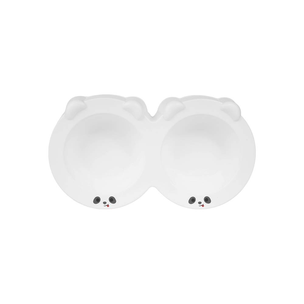 Miniso tazón para mascota animal faces panda (blanco)