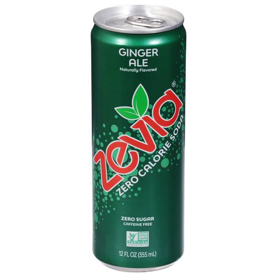 Zevia Zero Calorie Ginger Ale Soda (12 fl oz)