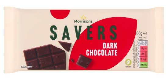 Morrisons Savers Dark Chocolate (100g)
