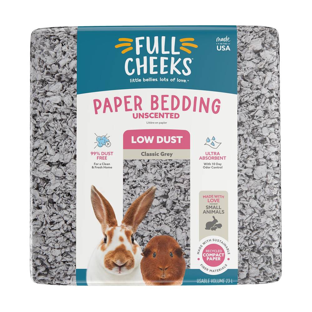 Full Cheeks Odor Control Small Pet Paper Bedding, , Grey