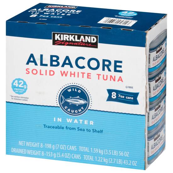 Kirkland Signature Solid White Albacore Tuna (8 ct, 7 oz)