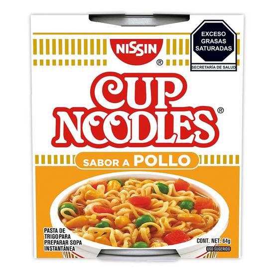 Nissin cup noodles sabor pollo (vaso 64 g)