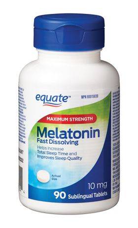 Equate Maximum Strength Melatonin 10 mg (90 sublingual tablets)