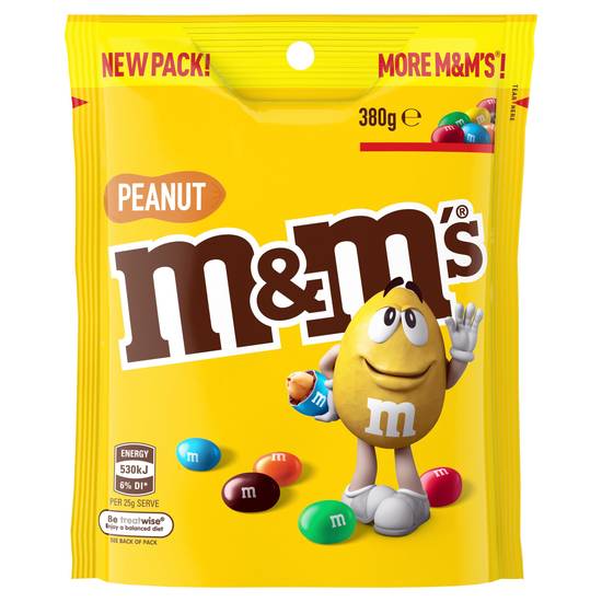 M&Ms Peanut Chocolate Snack & Share Bag 380g