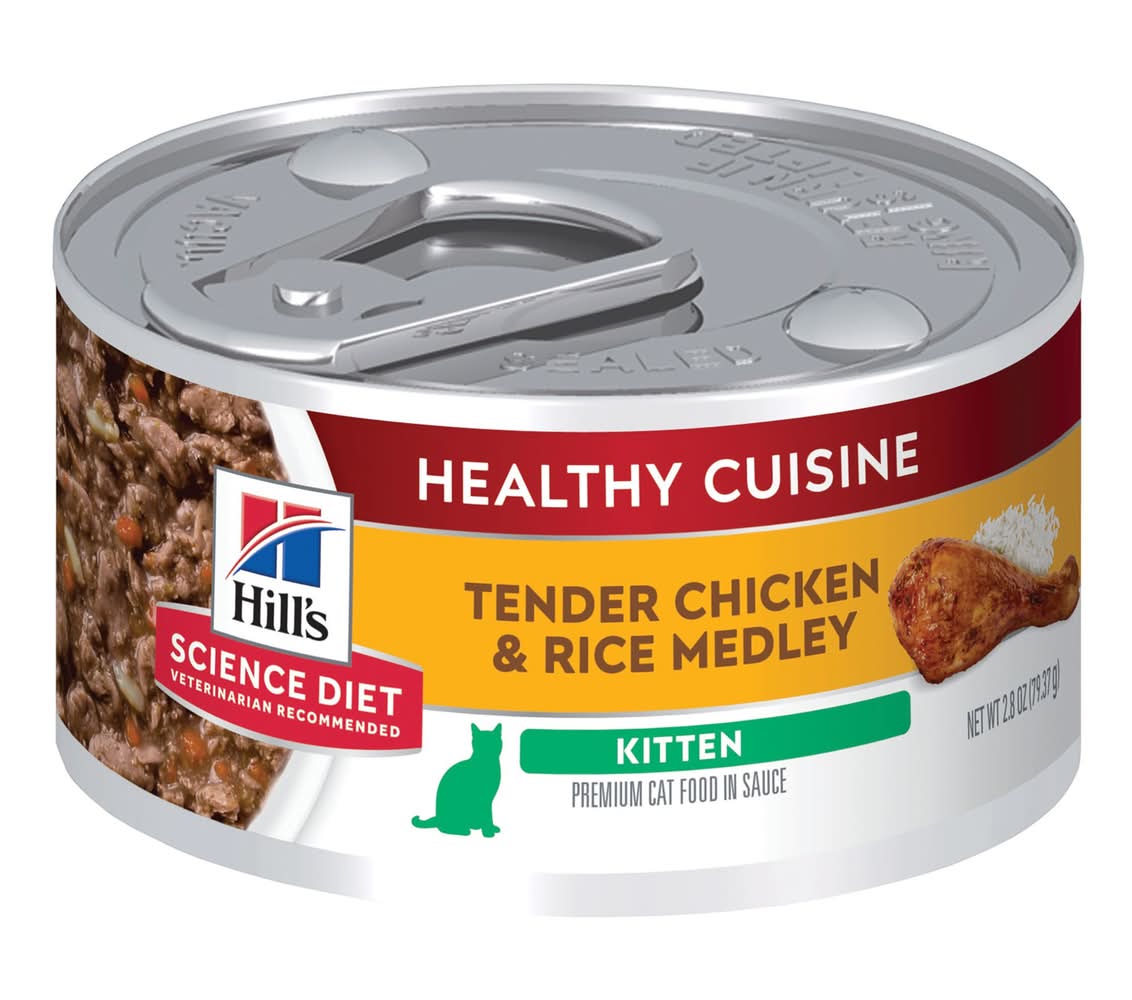 Hill's® Science Diet® Healthy Cuisine Kitten Wet Food - Medley, 2.8 oz (Flavor: Chicken & Rice, Size: 2.8 Oz)