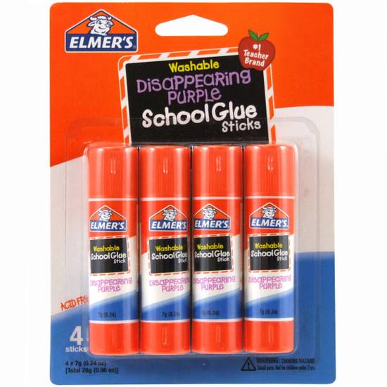 Elmer's Disappearing Purple School Glue Sticks